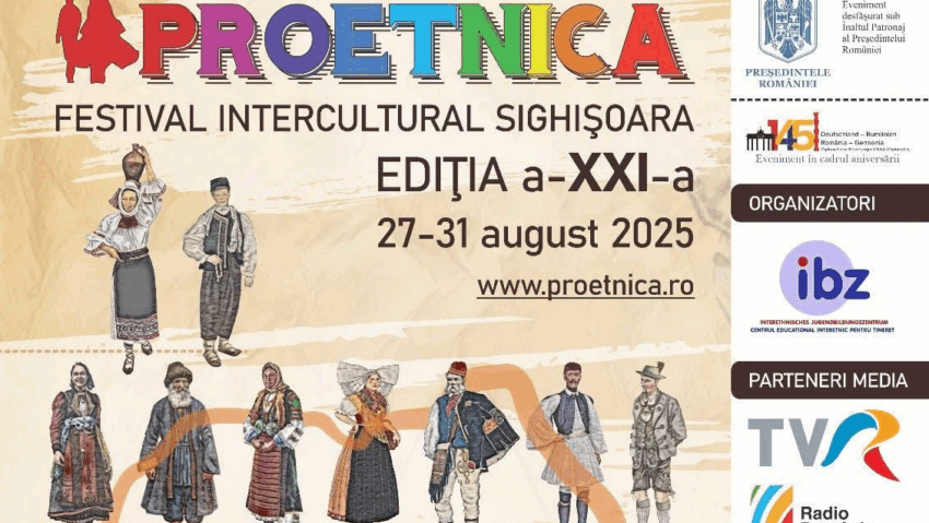 Festivalul Intercultural ProEtnica începe la Sighișoara | 27-31 august 2025
