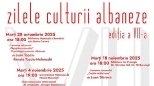 Zilele Culturii Albaneze revin la București cu o nouă ediție dedicată artei și dialogului cultural Zilele Culturii Albaneze revin la București cu o nouă ediție dedicată artei și dialogului cultural
