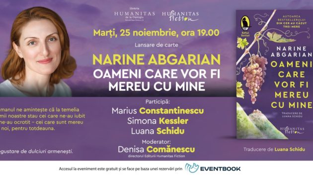 Noul roman al lui Narine Abgarian, lansat la București