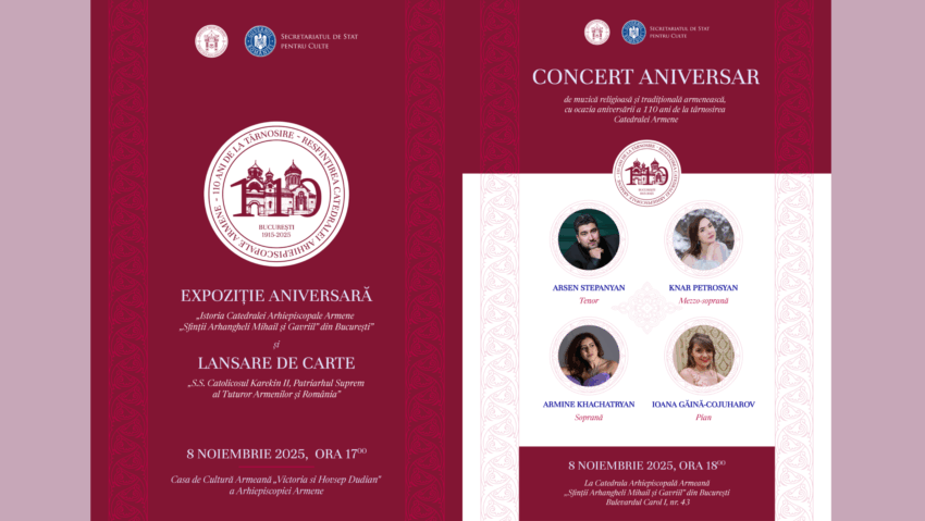 Catedrala Armeană din București, la ceas aniversar: 110 ani de la târnosire și ceremonia de resfințire