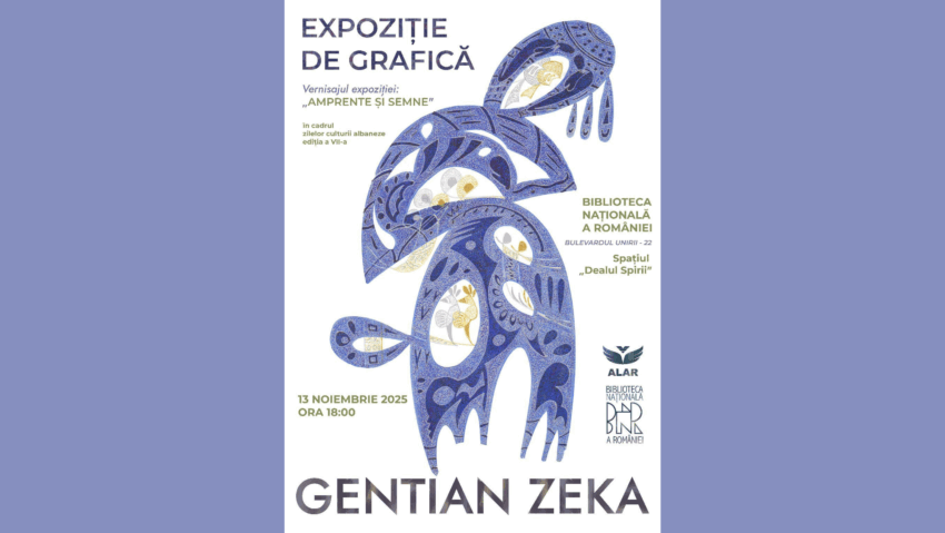 „Amprente și semne” – expoziție Gentian Zeka la Biblioteca Națională